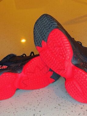 Kids Black and Red Athletic Sneakers